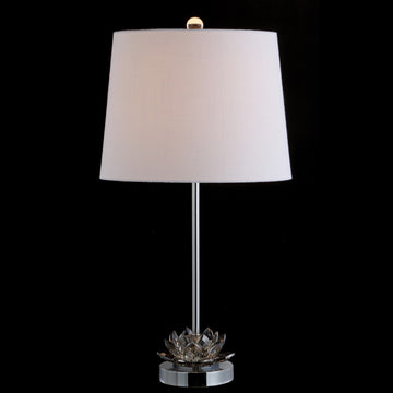 Amelia Lotus 25" Crystal LED Table Lamp - JONATHAN Y